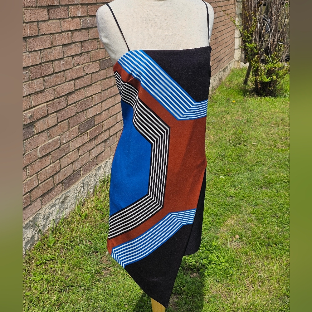 Milly Mia geometric asymmetrical dress - Picture 3 of 8